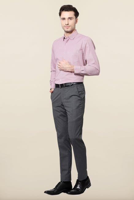Peter England Maroon & White Checks Formal Shirt Peter England Maroon & White Checks Formal Shirt