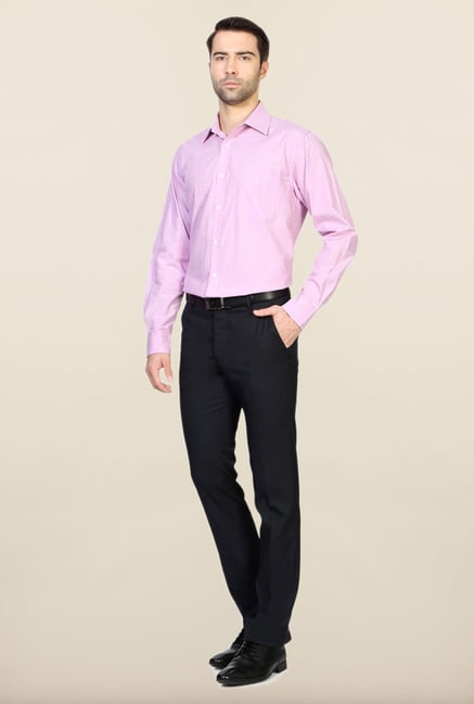 Allen Solly Purple Printed Cotton Formal Shirt Allen Solly Purple Printed Cotton Formal Shirt