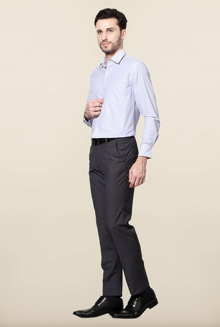 Peter England Purple Striped Formal Shirt Peter England Purple Striped Formal Shirt