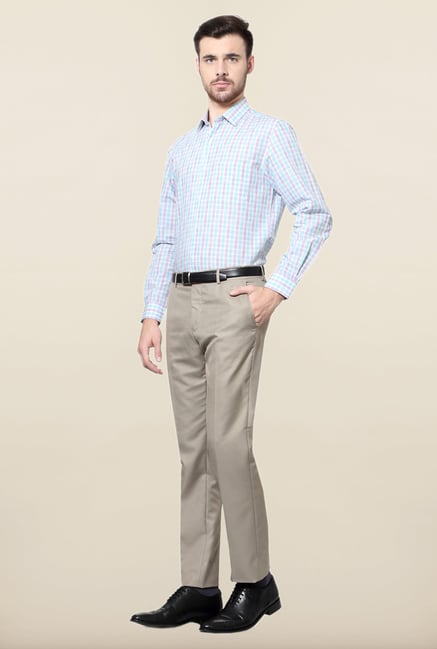 Peter England Blue & Purple Checks Formal Shirt Peter England Blue & Purple Checks Formal Shirt