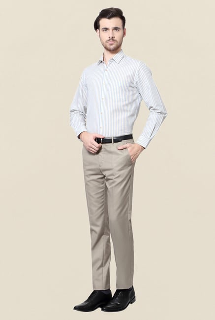 Peter England Blue Striped Full Sleeves Formal Shirt Peter England Blue Striped Full Sleeves Formal Shirt
