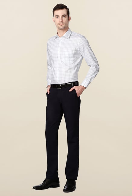 Peter England White Slim Fit Cotton Shirt Peter England White Slim Fit Cotton Shirt
