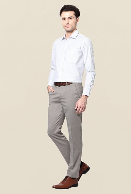 Peter England White Checks Slim Fit Formal Shirt Peter England White Checks Slim Fit Formal Shirt