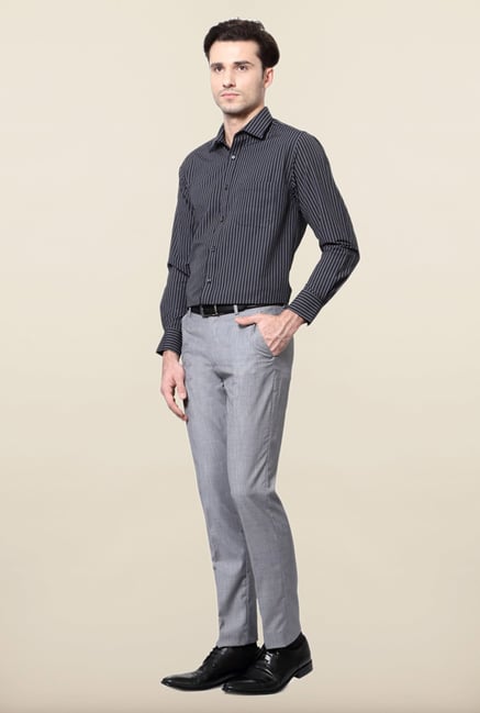 Peter England Black Slim Fit Formal Shirt Peter England Black Slim Fit Formal Shirt