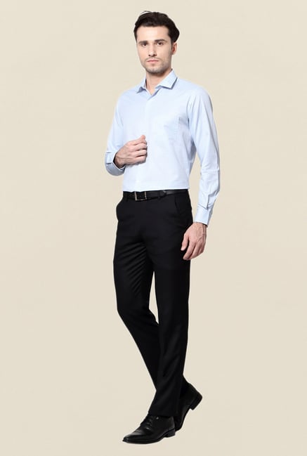 Peter England Sky Blue Checks Formal Shirt Peter England Sky Blue Checks Formal Shirt