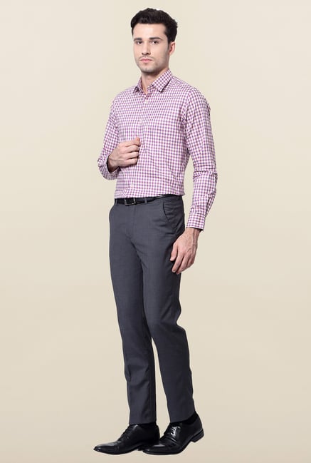 Peter England Pink & Purple Checks Cotton Shirt Peter England Pink & Purple Checks Cotton Shirt