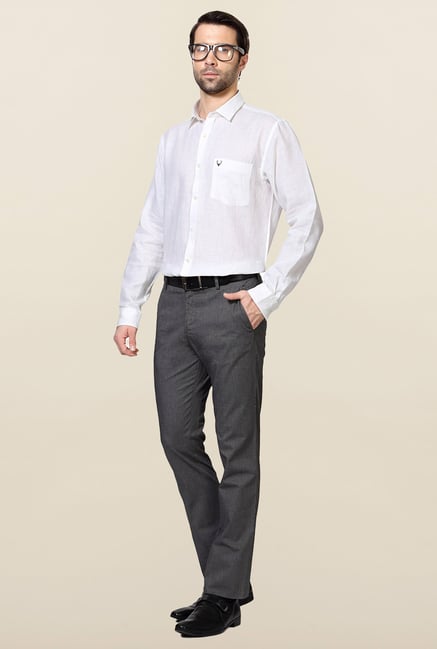 Allen Solly White Solid Formal Shirt Allen Solly White Solid Formal Shirt