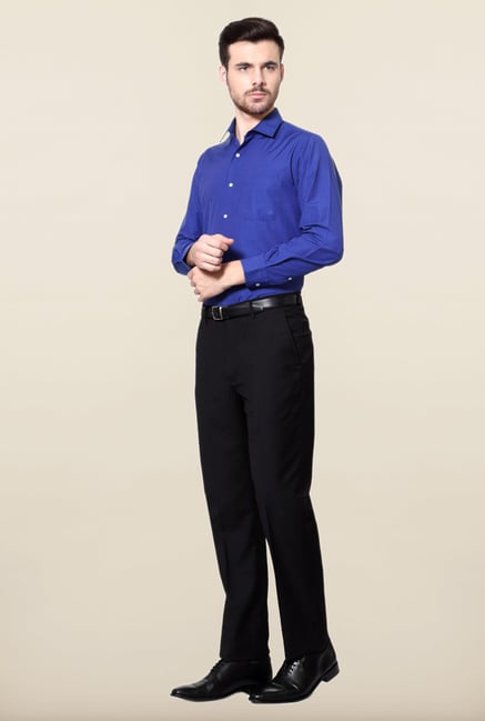 Peter England Royal Blue Checks Formal Shirt Peter England Royal Blue Checks Formal Shirt