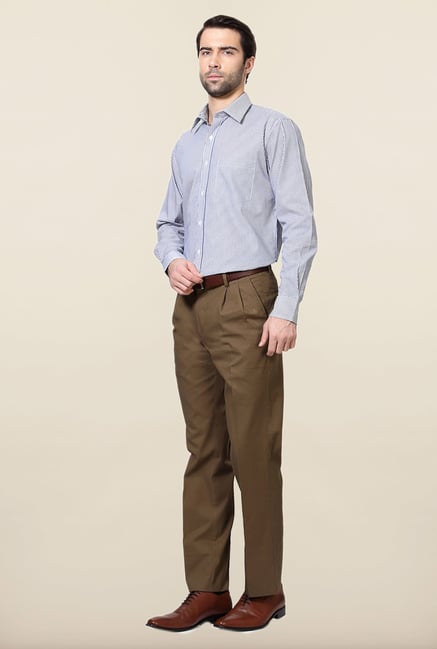 Allen Solly Blue Striped Slim Fit Formal Shirt Allen Solly Blue Striped Slim Fit Formal Shirt