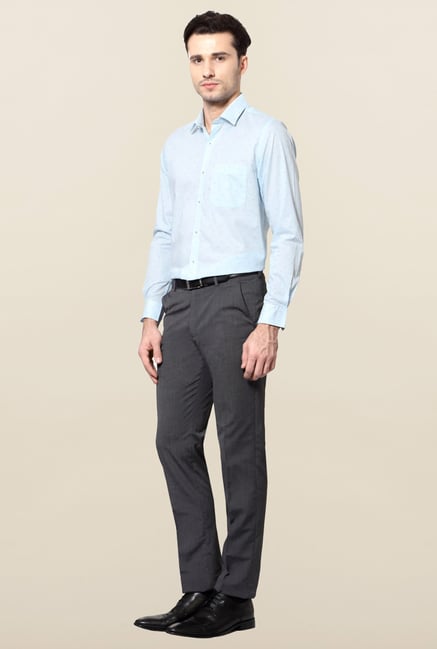Peter England Blue Printed Cotton Shirt Peter England Blue Printed Cotton Shirt