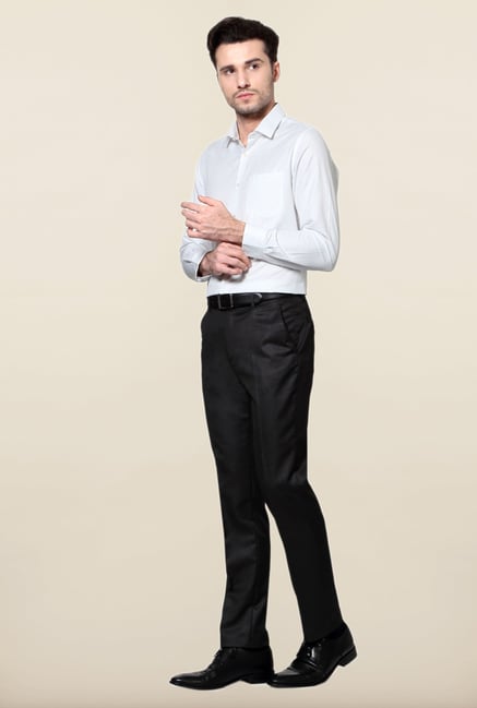 Peter England White Solid Cotton Formal Shirt Peter England White Solid Cotton Formal Shirt