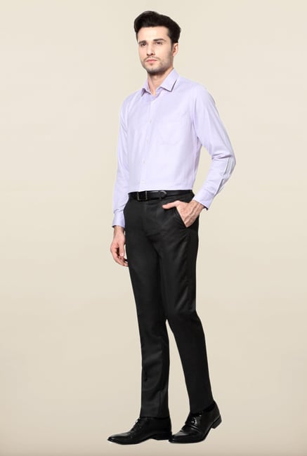 Peter England Purple Solid Cotton Shirt Peter England Purple Solid Cotton Shirt