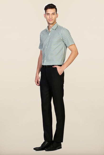 Peter England Blue Cotton Regular Fit Formal Shirt Peter England Blue Cotton Regular Fit Formal Shirt