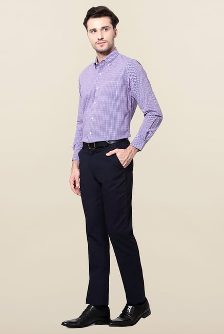 Peter England Pink & Blue Slim Fit Shirt Peter England Pink & Blue Slim Fit Shirt