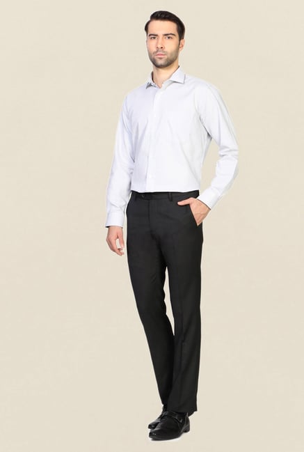 Allen Solly Grey Solid Trouser Allen Solly Grey Solid Trouser