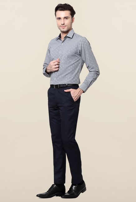 Peter England Black Printed Slim Fit Formal Shirt Peter England Black Printed Slim Fit Formal Shirt