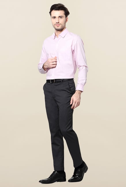 Peter England Pink Printed Slim Fit Cotton Formal Shirt Peter England Pink Printed Slim Fit Cotton Formal Shirt