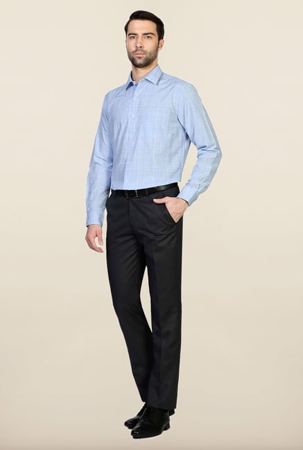 Peter England Blue Regular Fit Formal Shirt Peter England Blue Regular Fit Formal Shirt