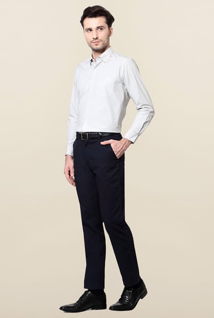 Peter England White Printed Formal Shirt Peter England White Printed Formal Shirt