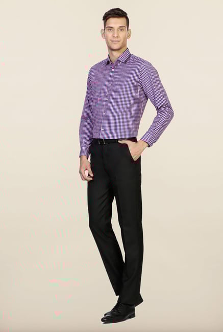 Peter England Blue Full Sleeves Regular Fit Formal Shirt Peter England Blue Full Sleeves Regular Fit Formal Shirt