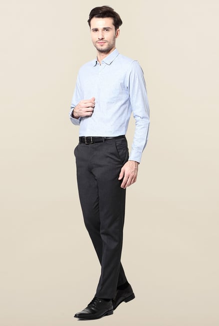 Peter England Blue Printed Formal Shirt Peter England Blue Printed Formal Shirt
