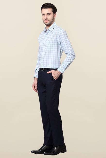 Peter England Blue Checks Shirt Peter England Blue Checks Shirt