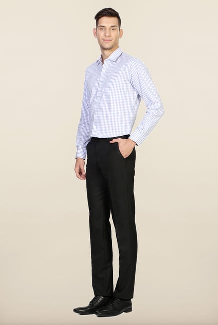 Peter England Black Solid Slim Fit Trouser Peter England Black Solid Slim Fit Trouser