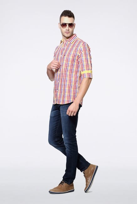 Allen Solly Multicolored Checks Casual Shirt Allen Solly Multicolored Checks Casual Shirt