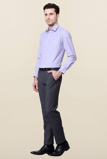 Peter England Purple Slim Fit Formal Shirt Peter England Purple Slim Fit Formal Shirt