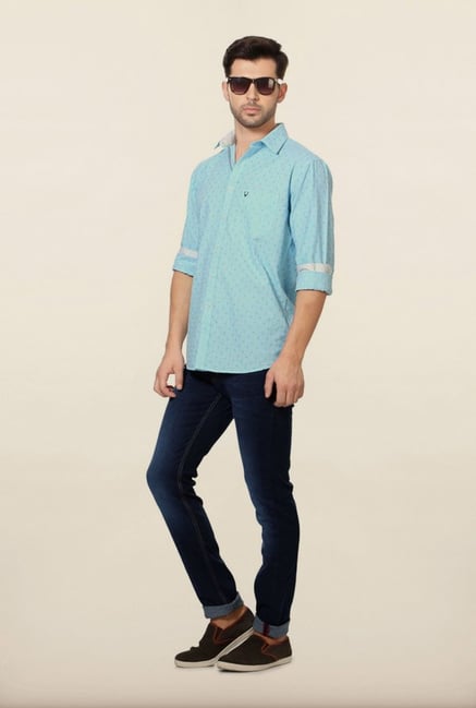 Allen Solly Blue Checks Slim fit Casual Shirt Allen Solly Blue Checks Slim fit Casual Shirt
