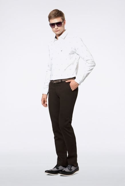 Allen Solly White Printed Casual Shirt Allen Solly White Printed Casual Shirt