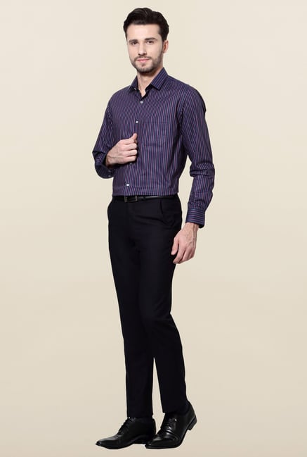 Peter England Navy Cotton Formal Shirt Peter England Navy Cotton Formal Shirt