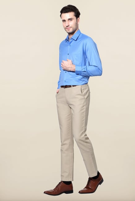 Peter England Blue Solid Shirt Peter England Blue Solid Shirt