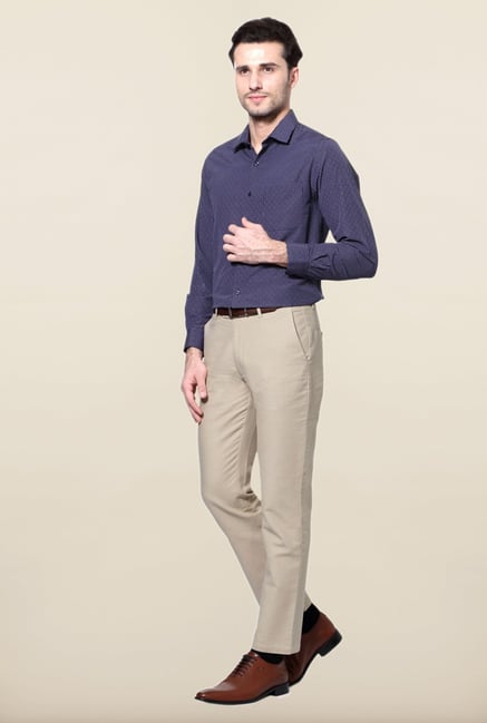 Peter England Navy Slim Fit Formal Shirt Peter England Navy Slim Fit Formal Shirt