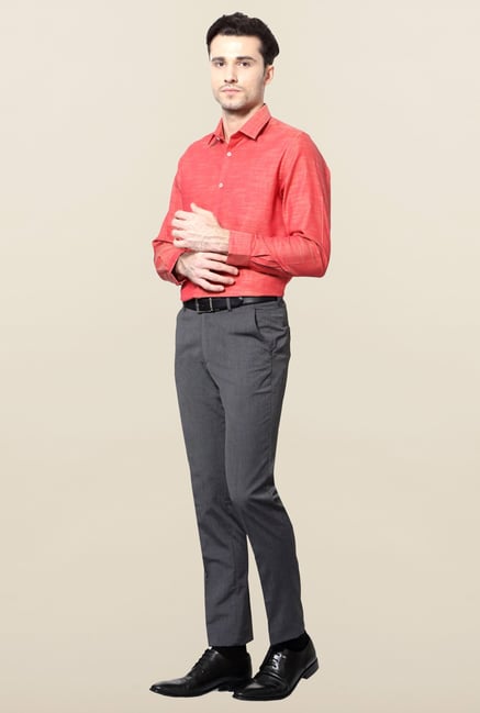 Peter England Red Cotton Shirt Peter England Red Cotton Shirt