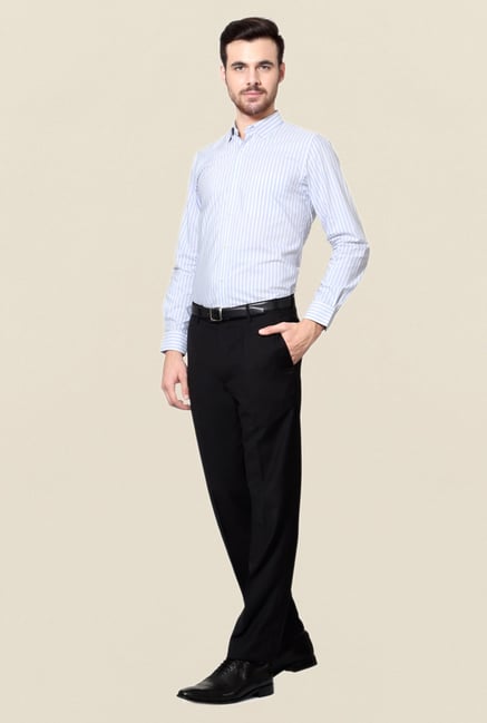 Peter England Blue Striped Full Sleeves Shirt Peter England Blue Striped Full Sleeves Shirt