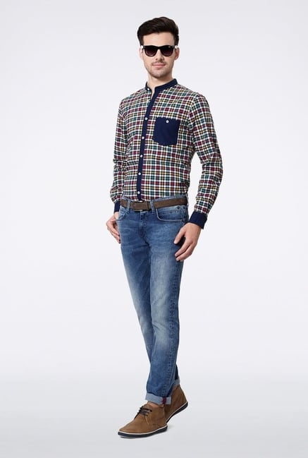 Allen Solly Multicolored Checks Casual Shirt Allen Solly Multicolored Checks Casual Shirt