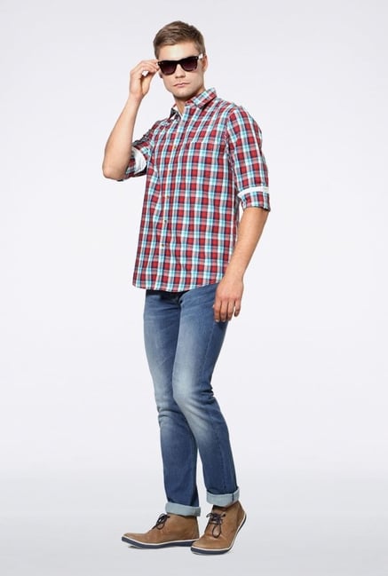 Allen Solly Multicolored Checks Casual Shirt Allen Solly Multicolored Checks Casual Shirt