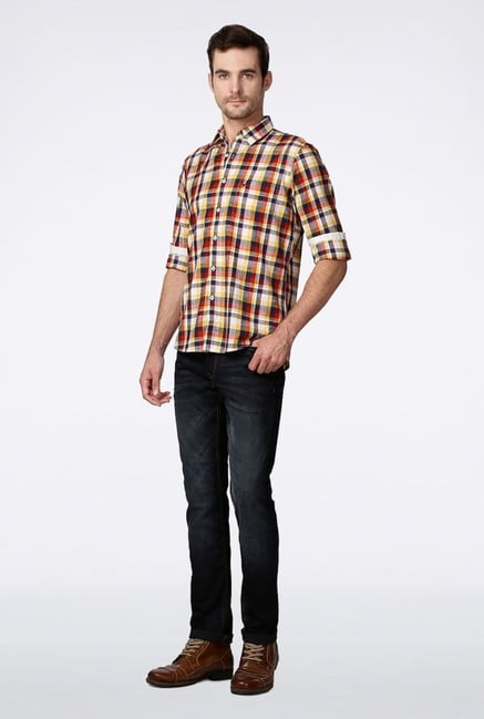 Allen Solly Multicolored Checks Casual Shirt Allen Solly Multicolored Checks Casual Shirt
