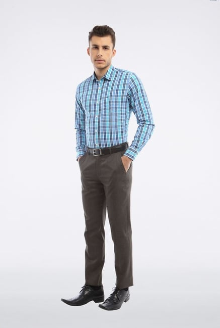 Peter England Blue Slim fit Casual Shirt Peter England Blue Slim fit Casual Shirt