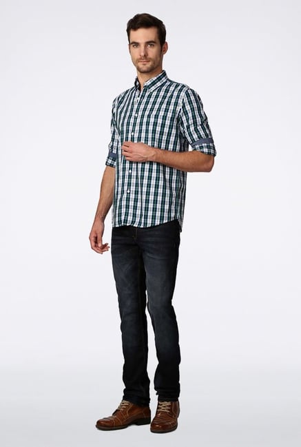 Allen Solly Multicolored Checks Casual Shirt Allen Solly Multicolored Checks Casual Shirt