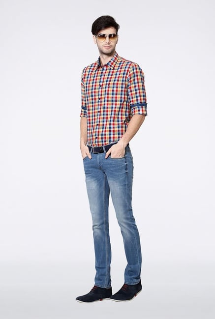 Allen Solly Multicolored Checks Casual Shirt Allen Solly Multicolored Checks Casual Shirt