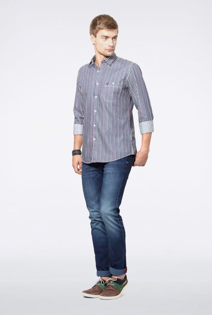 Allen Solly Multicolored Striped Casual Shirt Allen Solly Multicolored Striped Casual Shirt
