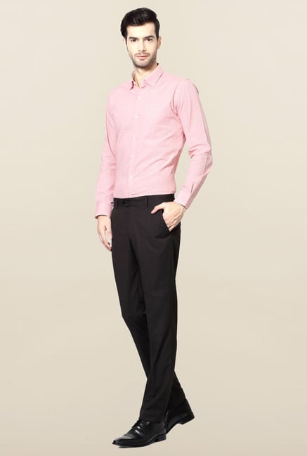 Peter England Black Solid Trouser Peter England Black Solid Trouser