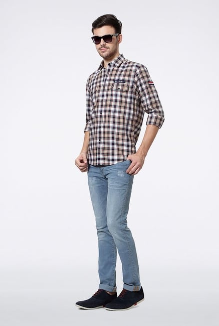 Allen Solly Multicolored Checks Casual Shirt Allen Solly Multicolored Checks Casual Shirt