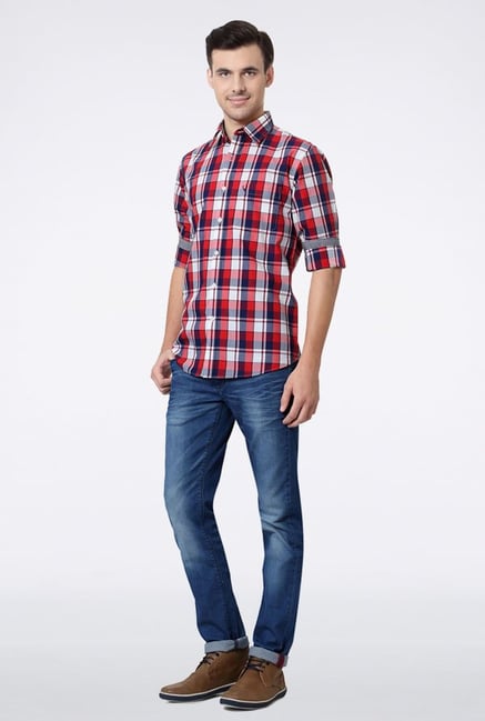 Allen Solly Multicolored Checks Casual Shirt Allen Solly Multicolored Checks Casual Shirt