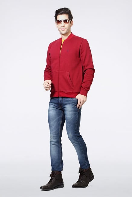 Allen Solly Maroon Sweatshirt Allen Solly Maroon Sweatshirt