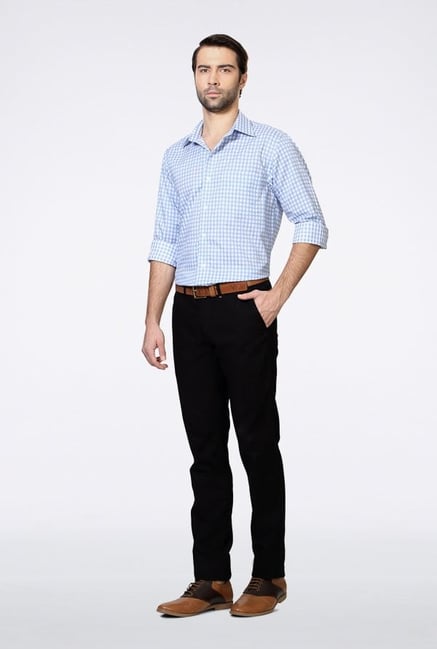 Allen Solly Blue Gingham Checks Casual Shirt Allen Solly Blue Gingham Checks Casual Shirt