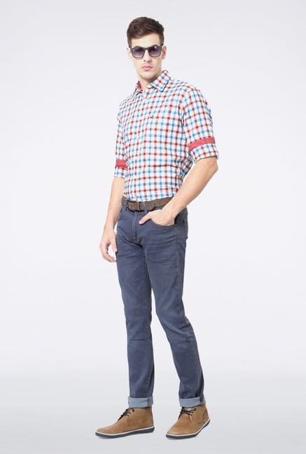 Allen Solly Multicolored Checks Casual Shirt Allen Solly Multicolored Checks Casual Shirt