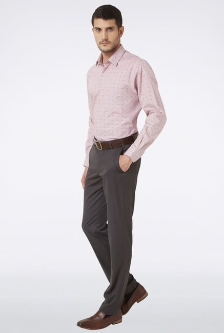 Peter England Pink Printed Slim fit Casual Shirt Peter England Pink Printed Slim fit Casual Shirt